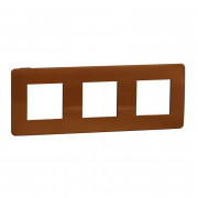 Рамка 3-постовая Schneider Electric Unica New Studio Color медь/антрацит NU280658