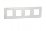 Рамка 4-постовая Schneider Electric Unica New Studio Color белый/белый NU280818