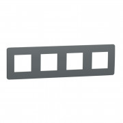 Рамка 4-постова Schneider Electric Unica New Studio Color димчасто-сірий/антрацит NU280822