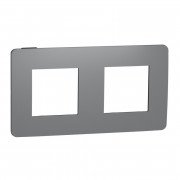 Рамка 2-постовая Schneider Electric Unica New Studio Color дымчато-серый/антрацит NU280422
