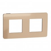 Рамка 2-постова Schneider Electric Unica New Studio Color мідь/антрацит NU280458
