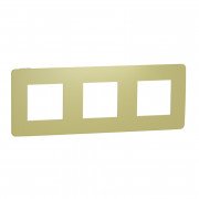 Рамка 3-постовая Schneider Electric Unica New Studio Color зеленое яблоко/бежевый NU280612