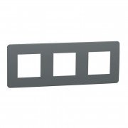 Рамка 3-постова Schneider Electric Unica New Studio Color димчасто-сірий/білий NU280621