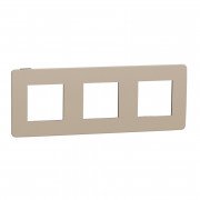 Рамка 3-постовая Schneider Electric Unica New Studio Color песочный/антрацит NU280628