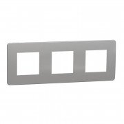 Рамка 3-постовая Schneider Electric Unica New Studio Color хром/белый NU280655