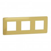Рамка 3-постовая Schneider Electric Unica New Studio Color золото/бежевый NU280660