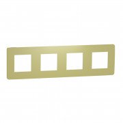 Рамка 4-постовая Schneider Electric Unica New Studio Color зеленое яблоко/бежевый NU280812