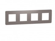 Рамка 4-постова Schneider Electric Unica New Studio Color шоколад/білий NU280816