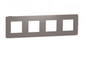 Рамка 4-постова Schneider Electric Unica New Studio Color шоколад/антрацит NU280817