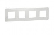 Рамка 4-постовая Schneider Electric Unica New Studio Color белый/белый NU280818