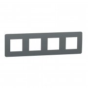 Рамка 4-постова Schneider Electric Unica New Studio Color димчасто-сірий/білий NU280821
