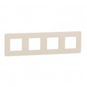 Рамка 4-постова Schneider Electric Unica New Studio Color бежевий/бежевий NU280844