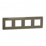 Рамка 4-постовая Schneider Electric Unica New Studio Color бронза/белый NU280850
