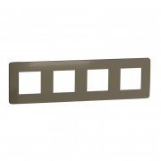 Рамка 4-постовая Schneider Electric Unica New Studio Color бронза/бежевый NU280851