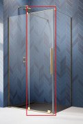 Створення душових дверей Radaway Furo Gold KDJ 77.2х200 см розсувна ліва золото/прозоре скло 10104772-09-01L