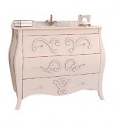 Тумба под раковину Marsan Arlette 1050 МДФ белый/серебро Arlette1050silverk