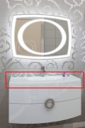 Столешница Marsan Beatrice 900 акриловый камень матовый с раковиной Элис глянец Beatrice900Элис