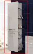 Пенал для ванної Marsan Felix 155х45х35 правий / лівий з кошиком МДФ білий Felix1-155х45x35белий