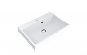 Раковина для ванной Miraggio Varna 600 врезная с отверстием под смеситель белый матовый 0000255