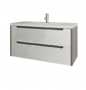 Тумба под раковину Marsan Louise 800 МДФ белый/графит Louise800w/g