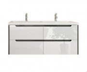 Тумба під раковину Marsan Louise 1200 МДФ білий/графіт Louise1200w/g