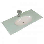 Раковина для ванної Marsan Еліс зі скляною стільницею для тумби 1200 білий ЭЛИС120