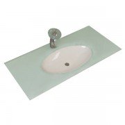 Раковина для ванной Marsan Элис со стеклянной столешницей для тумбы 1200 белый ЭЛИС120