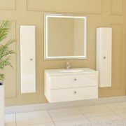 Раковина для ванной Marsan Элис врезная для тумбы 900 акриловый камень белый матовый ЭЛИС900АКРИЛ