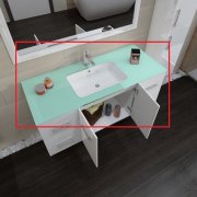 Раковина для ванної Marsan Квадро 1200 врізна скло Квадро1200стекло