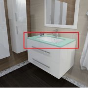 Раковина для ванної Marsan Квадро 900 врізна скло Квадро900стекло