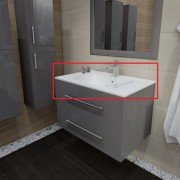 Раковина для ванной Marsan Квадро 900 врезная акриловый камень матовый Квадро900акрил