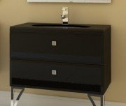 Тумба під раковину Marsan Shantal 900 МДФ чорний глянець SHANTAL900черный