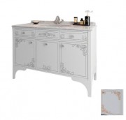 Тумба під раковину Marsan Jacqueline 1200 дерево/МДФ білий/золото Jacqueline1200whiteg