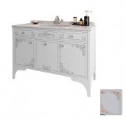 Тумба под раковину Marsan Jacqueline 1200 дерево/МДФ белый/золото Jacqueline1200whiteg