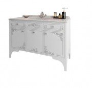 Тумба под раковину Marsan Jacqueline 1200 дерево/МДФ белый/серебро Jacqueline1200whites