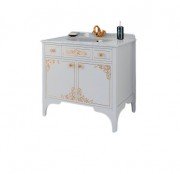 Тумба під раковину Marsan Jacqueline 900 дерево/МДФ білий/золото Jacqueline900whiteg