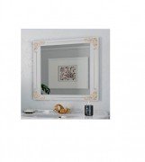 Зеркало для ванной Marsan Jacqueline 90х110 см белый/золото Jacqueline90х110whiteg