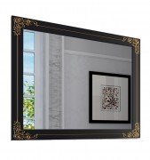 Зеркало для ванной Marsan Jacqueline 90х110 см черный/золото Jacqueline90х110blackg