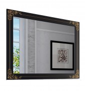 Зеркало для ванной Marsan Jacqueline 90х110 см черный/золото Jacqueline90х110blackg