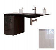 Консоль з раковиною  Marsan Nikolet 110х50 МДФ білий/скляна раковина Nikolet110х50white