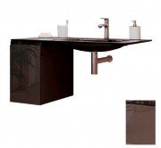 Консоль c раковиною Marsan Nikolet 110х50 МДФ бісмарк/скляна раковина Nikolet110х50bismarck