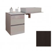 Консоль для раковины Marsan Nikolet 140х50 МДФ графит/столешница стекло Nikolet140х50graphite