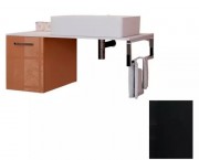 Консоль для раковины Marsan Oscar 100х50 МДФ черный/столешница акриловый камень Oscar2-100х50black