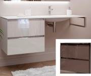 Консоль с раковиной Marsan Nikolet 150х50 МДФ бисмарк/раковина акриловый камень Nikolet4-150х50bismarck