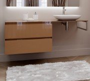 Консоль для раковини Marsan Nikolet 130х50 МДФ капучино/стільниця скло Nikolet130х50cappuccino