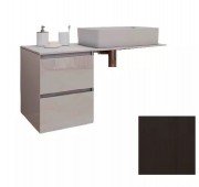 Консоль для раковини Marsan Nikolet 150х50 МДФ графіт/стільниця скло Nikolet150х50graphite