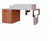 Консоль для раковини Marsan Oscar 100х50 МДФ капучино/стільниця акриловий камінь Oscar2-100х50cappuccino