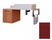 Консоль для раковини Marsan Oscar 100х50 МДФ кармін/стільниця акриловий камінь Oscar2-100х50karmin