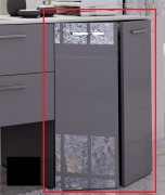 Тумба під пральну машину Marsan Oscar 720 МДФ чорний Oscar720черный