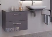 Консоль для раковини Marsan Oscar 150х50 МДФ бісмарк/стільниця акриловий камінь Oscar2-150х50bismarck